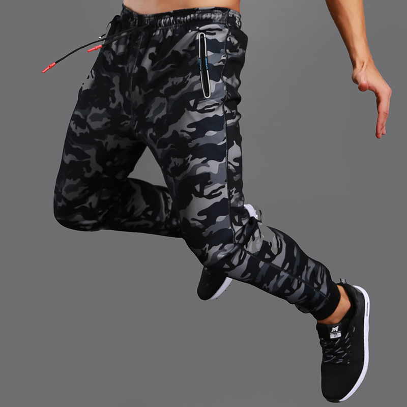 LANTECH Mannen Broek Running Joggers Training Sport Camouflage Sportkleding Fitness Oefening Run Gym Broek Pocket Broek Rits