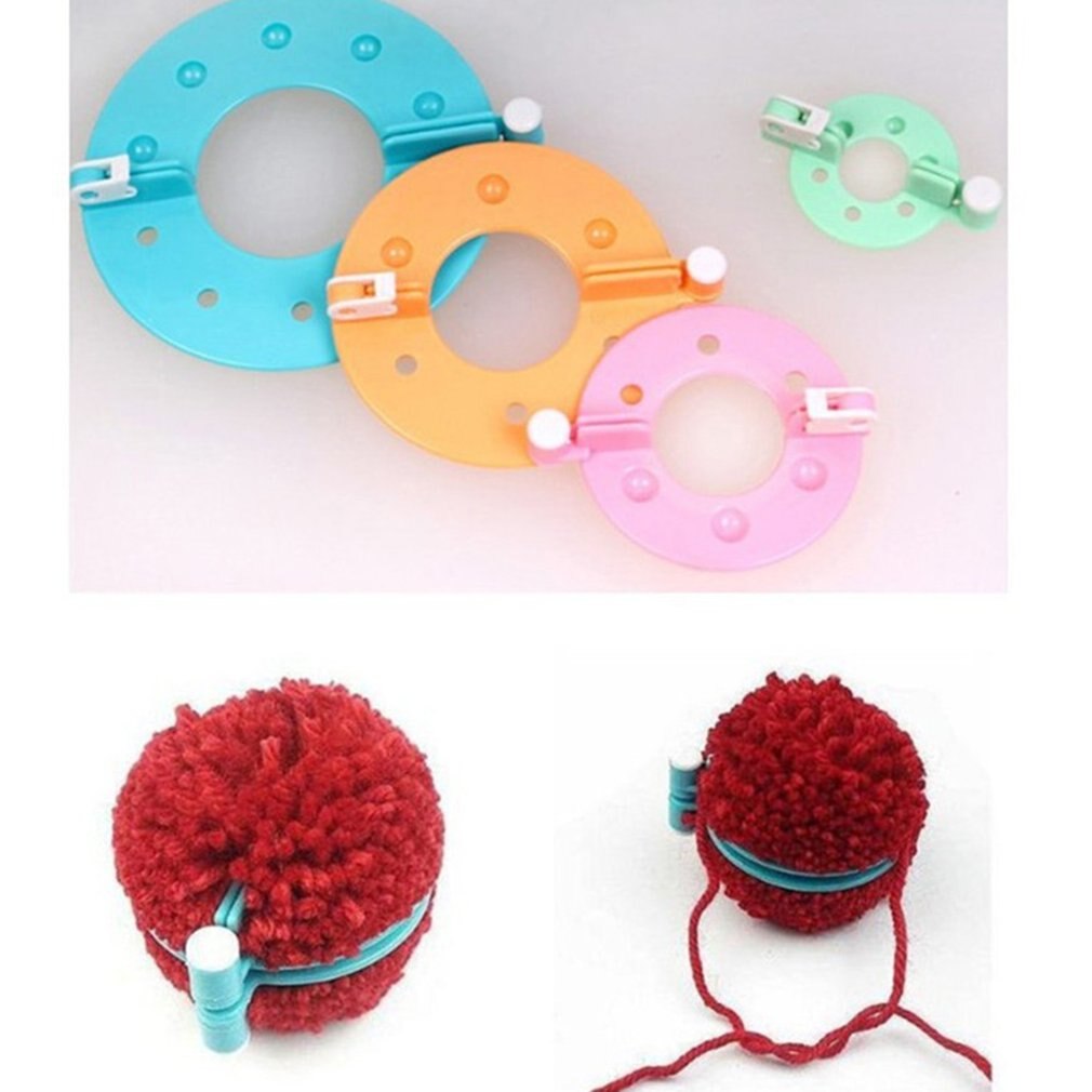 4 Maten Pom Pom Maker Fluff Ball Weave Needlecraft Breien Diy Naald Ambacht Wol Tool Garen Kit Tool Diy Naaien gereedschap