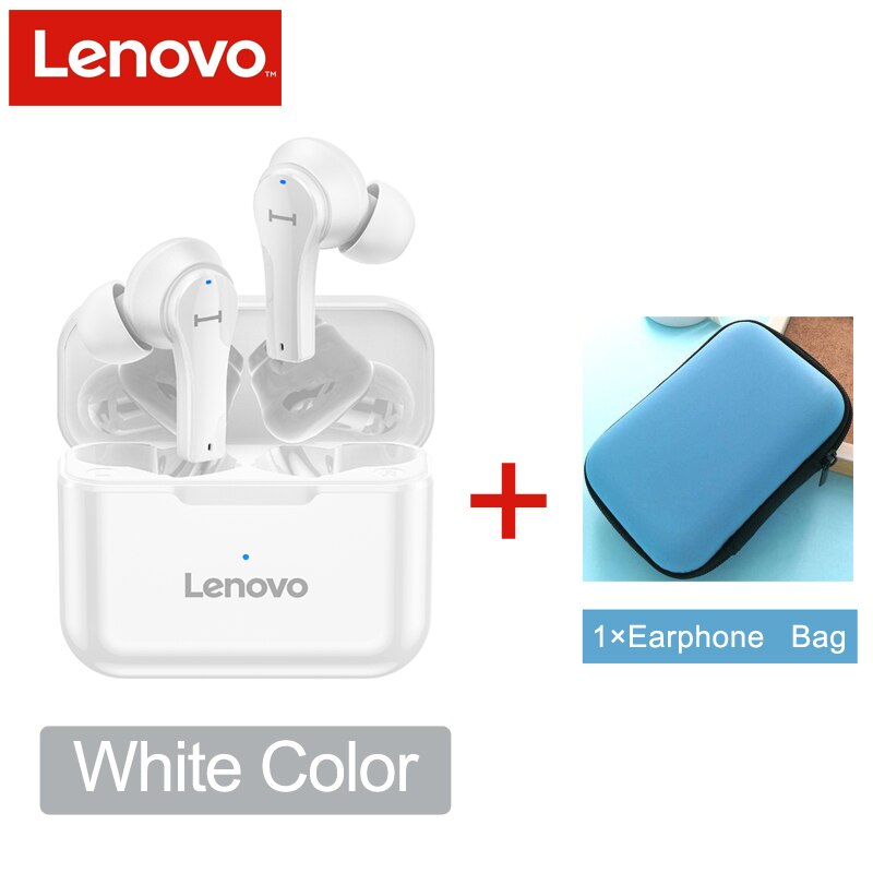Globalny Lenovo QT82 bezprzewodowy zestaw słuchawkowy Bluetooth dotykowy zestaw słuchawkowy Stereo HD MIC rozmowa 400mAh duża bateria IPX5 wodoodporna: QT82 White and Case