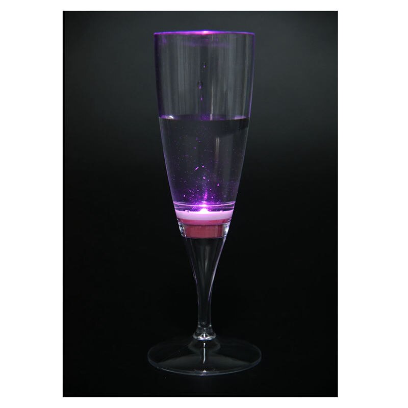 6 Set de copas de champán con luz LED para vino, líquido activado, flauta Multicolor para bodas, Año