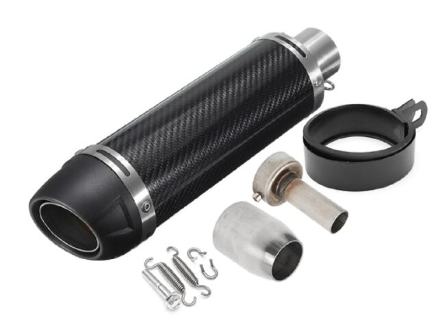 51Mm Universele Real Carbon Fiber Motorfiets Uitlaat Pijp Escape Met Db Killer Voor Meest Motorfiets Slip Op: B Long