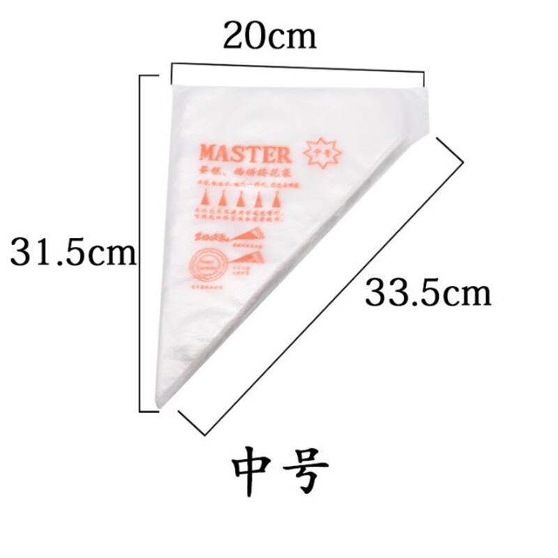 100/200/300Pcs Disposable Pastry Bag Decoration Cake Icing Food Bags Cup Preparation Piping Bag Tool Kitchen: M / 300PCS