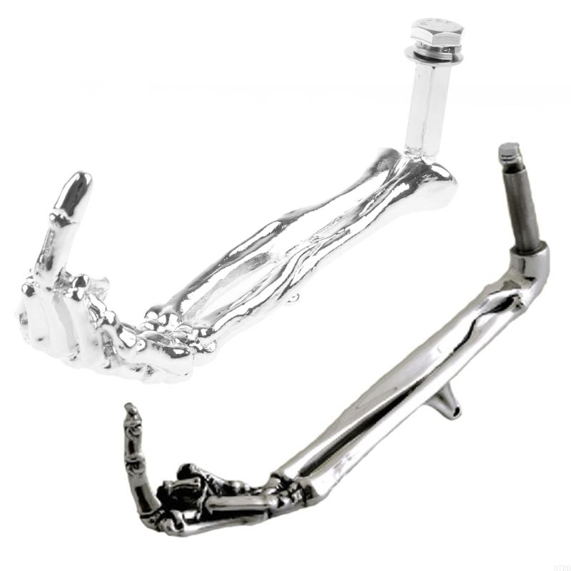 H7bd atv universal ajustável kickstand suporte lateral rack estacionamento suporte pé scooter e-bike suporte lateral