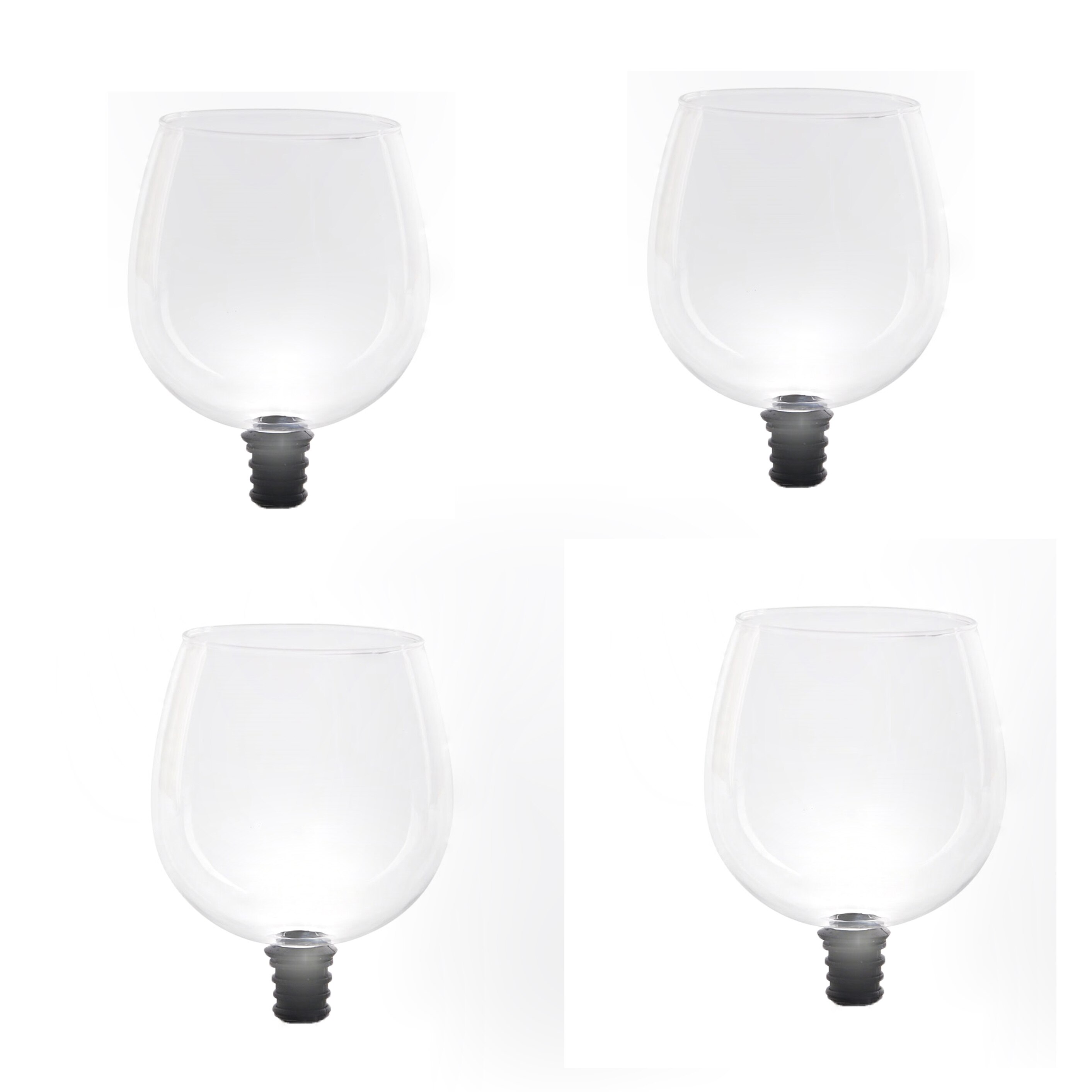 Vinglass 500ml - glass til Vin og Drikke - Miljøvennlig design: 4 stk