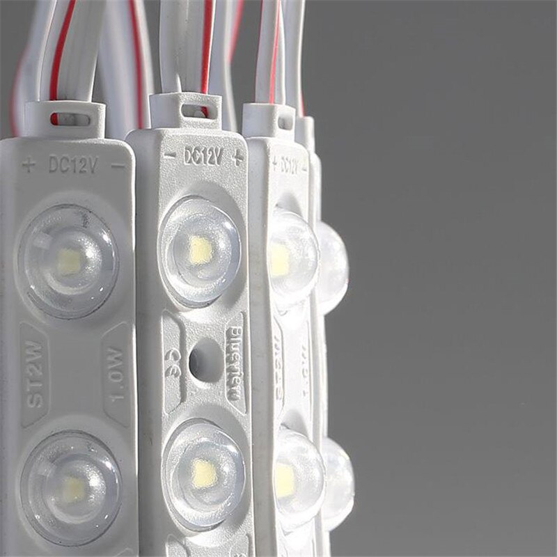 White SMD 2835 Injection Waterproof LED Module 1W 12V 3 LED Chips with Injection LED Modules Lighting for Signage advertisement