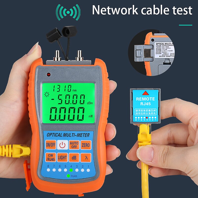 Comptyco AUA-G70B/50B 4in1 Mini Optical Power Meter Visual Fault Locator Netwerkkabel Test Glasvezel Tester 10Km 30Km Vfl