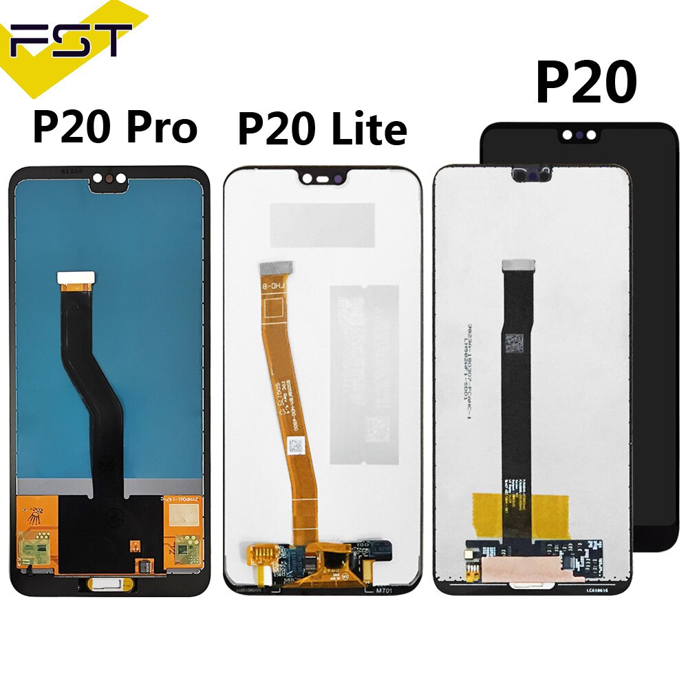 Tela lcd + touchscreen para huawei p20, tela para celulares huawei p20 EML-L09C EML-L29C/p20 lite nova 3e/p20 pro CLT-L09 CLT-L29 montagem do digitalizador
