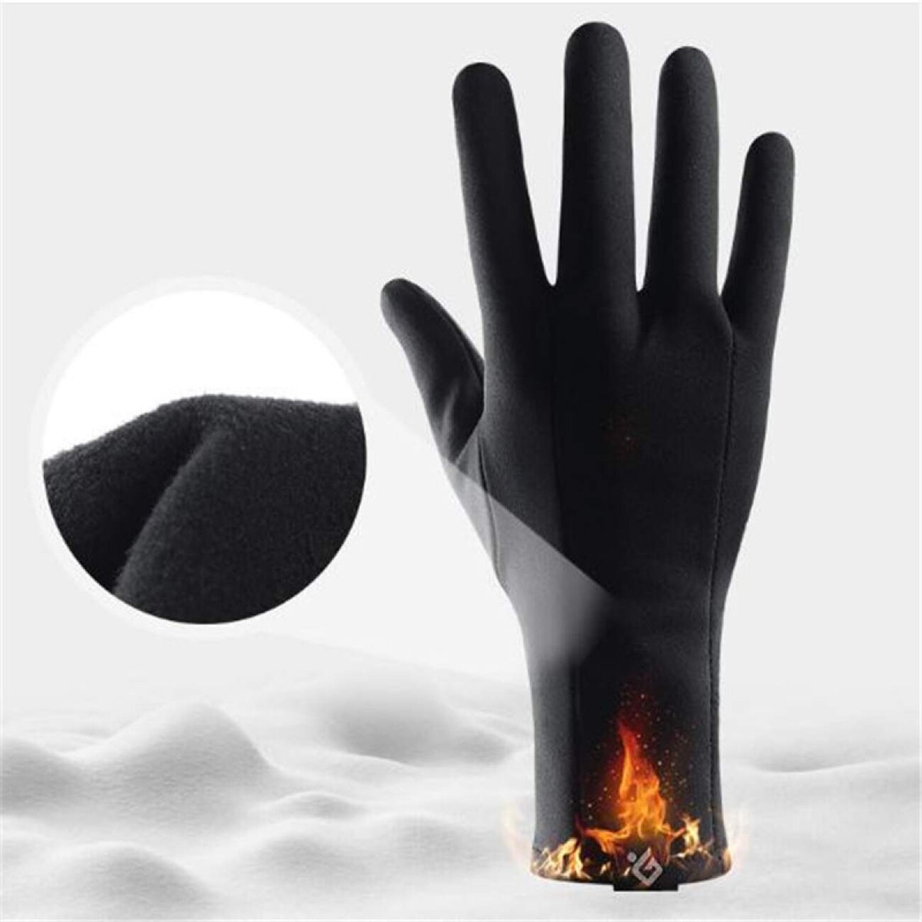 GOLOVEJOY Winter Gloves Windproof Touch Screen Unisex Full Finger Thermal Fleece Cold Weather Warm Gloves Workout Gloves