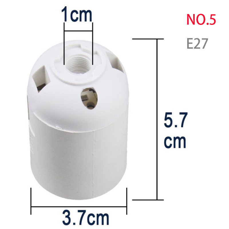 1PCS E14 E27 M10 Screw led Light Bulb Lamp base cap power Holder electric Pendant Socket Lamp shade Converter 220V 110v: no.5 e27 / black