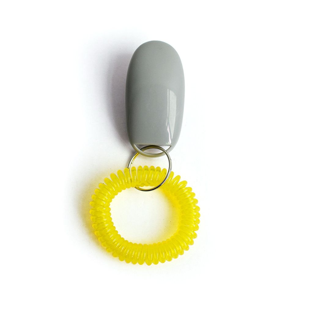 Mini Clicker pour chien de , jouets d'entraînement pour animaux de compagnie, accessoires d'obéissance, son avec dragonne: grey