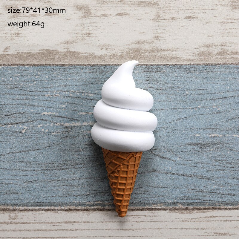 Imán de nevera de resina con dibujos animados para el hogar, pegatina magnética con de fresa, helado, comida, decoración del hogar: 1