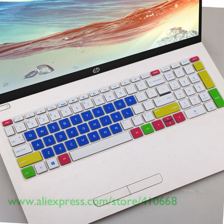 15.6 cal silikon odporny na kurz osłona na klawiaturę laptopa Protector dla HP 250 255 G6 Notebook PC: Color 3
