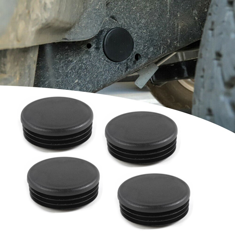 thumbnail interactive-video image 1 of SAWADICAR Front Chassis Frame Tube Hole Cover Plugs For Jeep Wrangler JL & Gladiator 2018+ – 4PCS Black 1 of 2