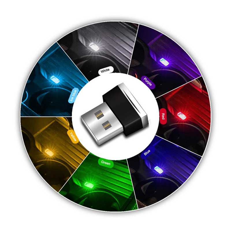 Mini led billys auto interiør usb atmosfære lys plug and play dekor lampe nødbelysning bil tilbehør