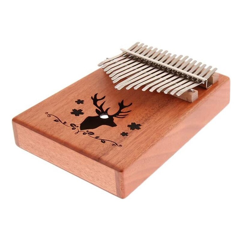 17 Keys Thumb Piano Mbira Mahogany Musical Instrument Kalimba Thumb Piano for Friends Beginner