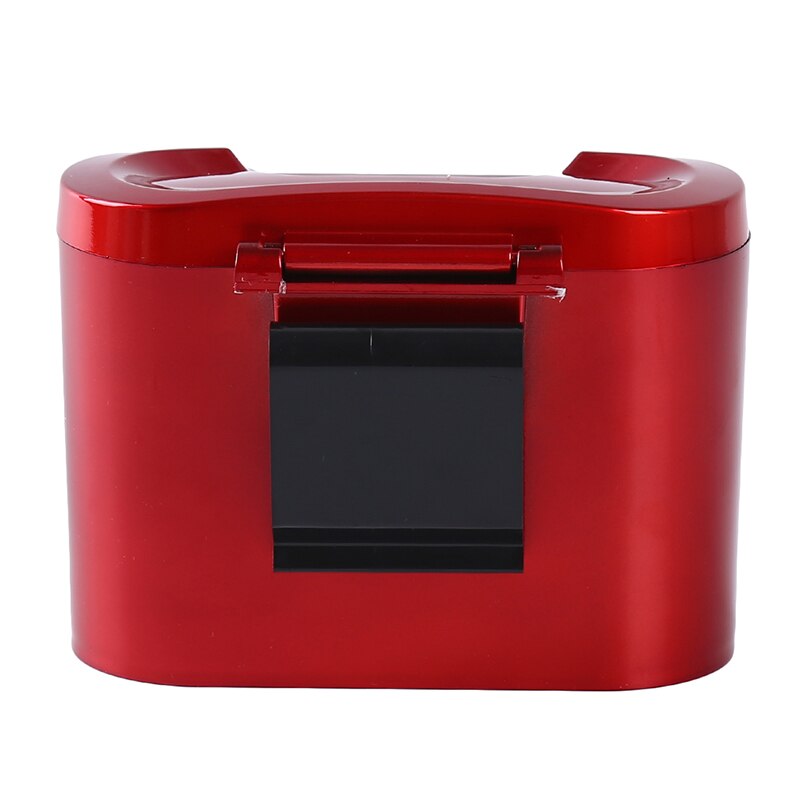 Universal Car Durable Mini Trash Bin Vehicle Auto Car Garbage Dust Case Holder Box Bin Trash Rubbish Can: Red