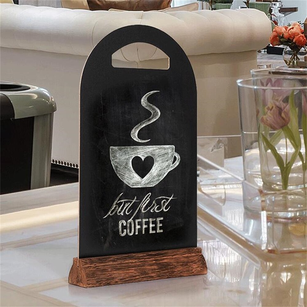 Counter Top Blackboard Stand Handwriting Poster Plate Advertising Poster Board Desk Sign Price List Bulletin Board Menu Stand