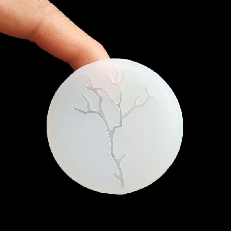 Moldes de silicona de resina epoxi en forma de rama de hojas, herramientas de fabricación de joyas