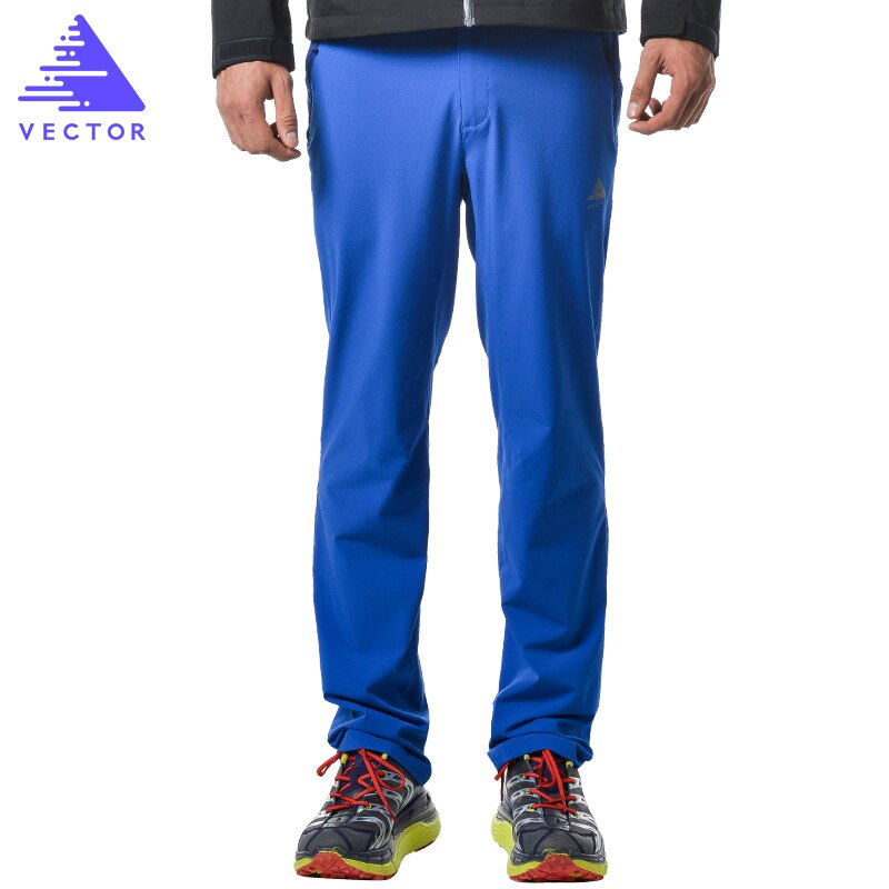 VECTOR Quick Dry Camping Hiking Pants Men Women Elastic Breathable Outdoor Sports Trousers Mountaineering Trekking Running 50026: Blue  Men / S