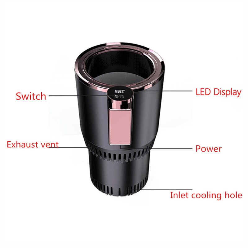 Dc 12V Auto Verwarming Koeling Cup 2-In-1 Auto Kantoor Cup Warmer Cooler Smart Auto Cup mok Houder Tumbler Koeling Drank Blikjes