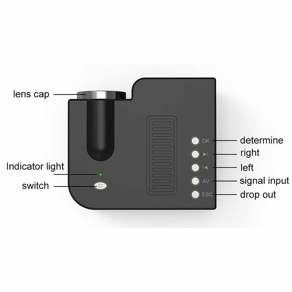 Micro Home Theater Projector Portable Entertainment Mini Projectors Supports 1080P HD Outdoor Mobile Phone Connection Projectors