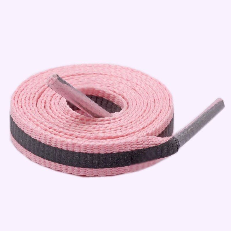 1 paar 3M Reflektierende Schnürsenkel Sneaker Schnürsenkel Laufschuhe Schnürsenkel unisex Schnürsenkel Leucht Leuchtende Schnürsenkel: Rosa / 80cm