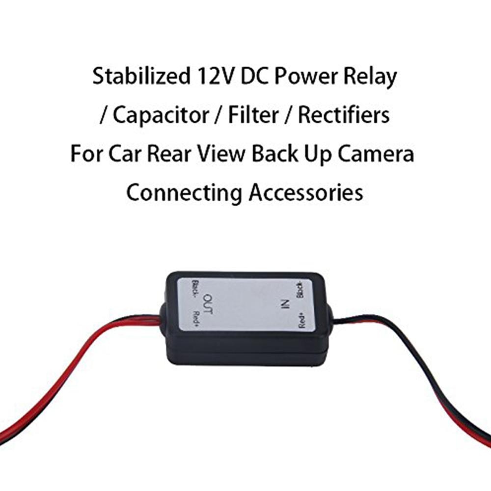 12v jævnstrømsrelæ kondensator filterstik ensretter til bil bagfra backup-ensretter automatisk bilkamera filter  #303049
