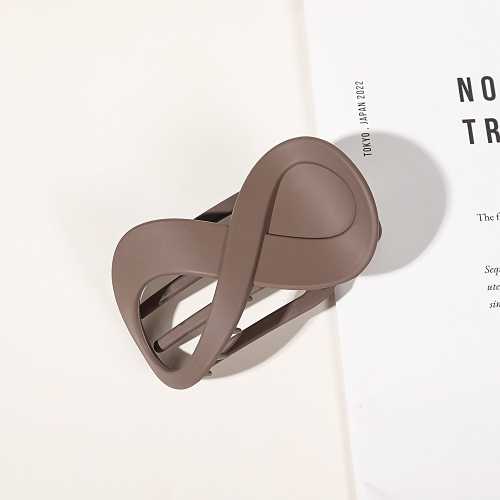 Trend PC Hair Clip Simple 8-shaped Infinity Styling Holder Shark Hair Claw Clip Hair Accessories For Women: PURPLE