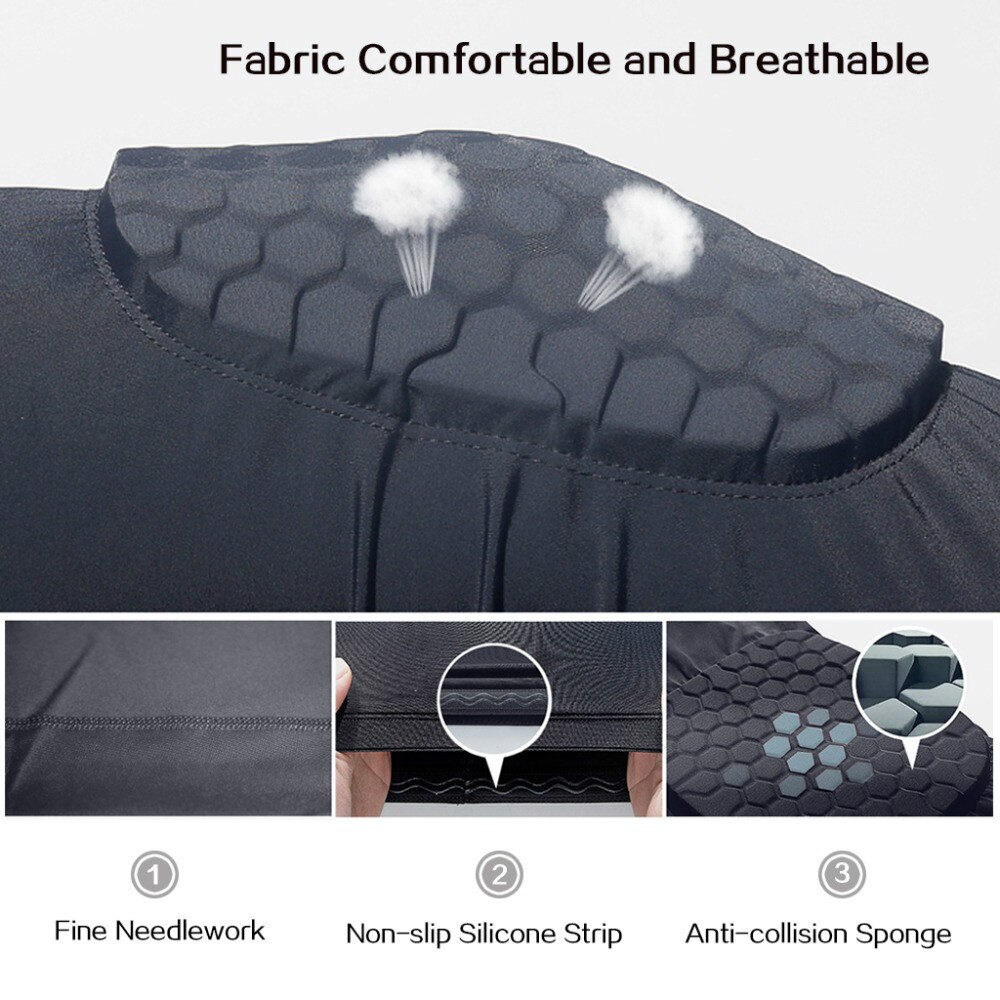 Moeite waard 1 PC Basketbal Kniebeschermers Honingraat Elastische Kneepad Compressie Mouw Foam Brace Patella Protector Volleybal Ondersteuning