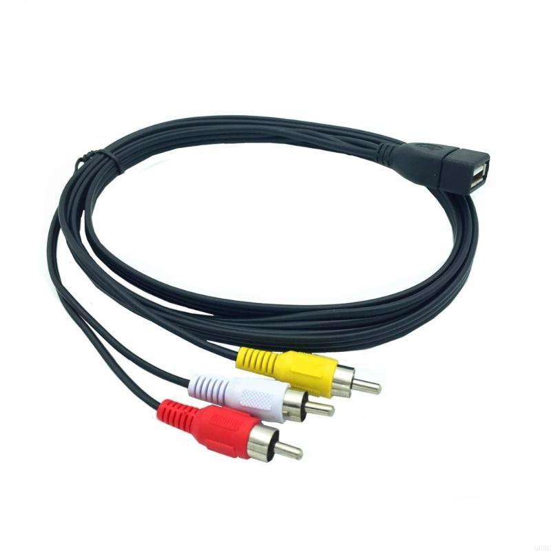 Q6rc usb naaras  to 3 rca uros muunnin videokaapeli videokameroiden sovitin usb  to 3 rca kaapeli tv-boksin jakaja