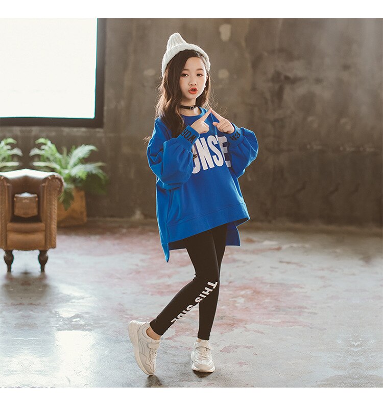 Mode Sweatshirts voor Kinderen Meisjes Herfst Top 5 6 8 10 12 13 Jaar Kinderen Casual Kleding