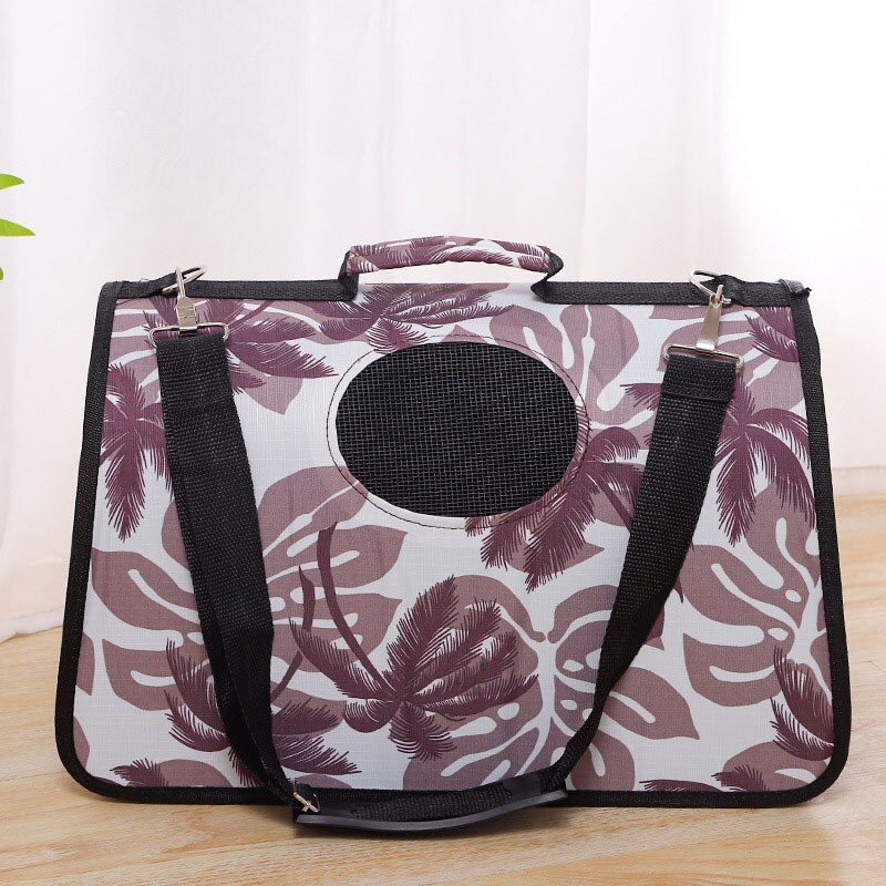 Cat Backpack Small Oxford Cloth Pet Bag Carrier Accessories Transporter Cage Dog Car Supplies Goods For Animals Travel Products: White Palm Coconut / 36x18x24cm