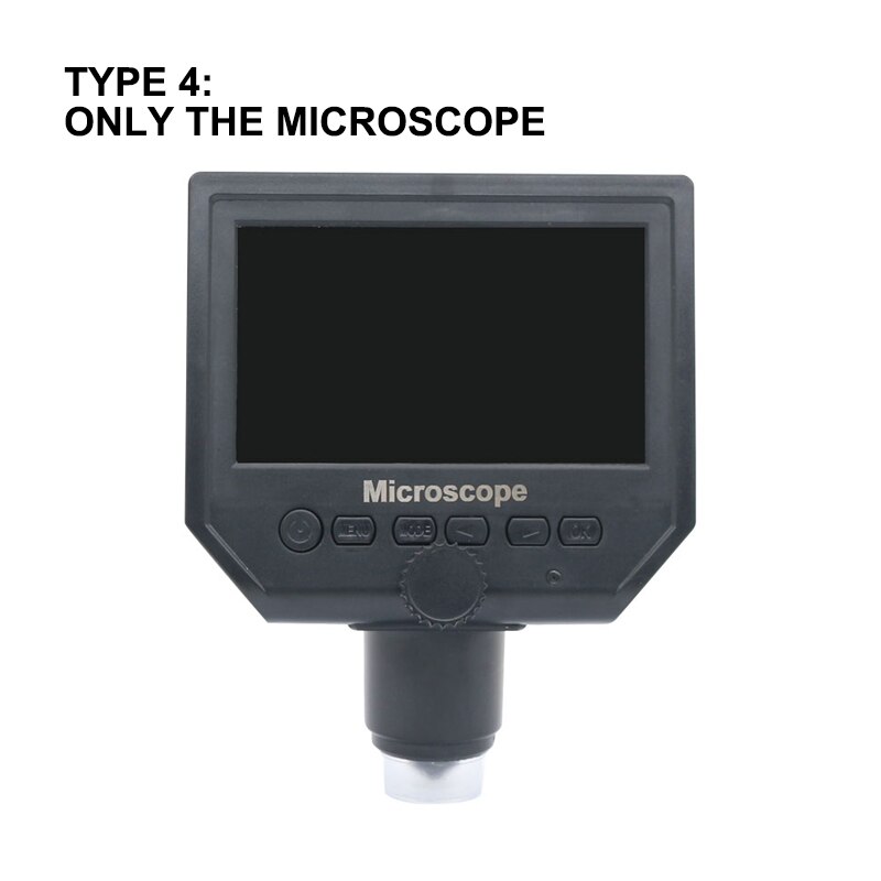 Digital Microscope for PCB Repair 600X 3.6MP USB 4.3 Inches HD LCD Video Microscope Display with Aluminum Alloy Stand: Microscope Only
