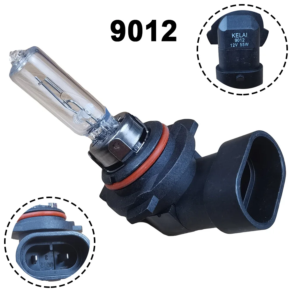 Bombilla halógena para coche, luz amarilla y blanca 9012 HIR2 12V 55W, cristal de cuarzo 4300K, Color Kelvin, accesorios para coche, 1 ud.