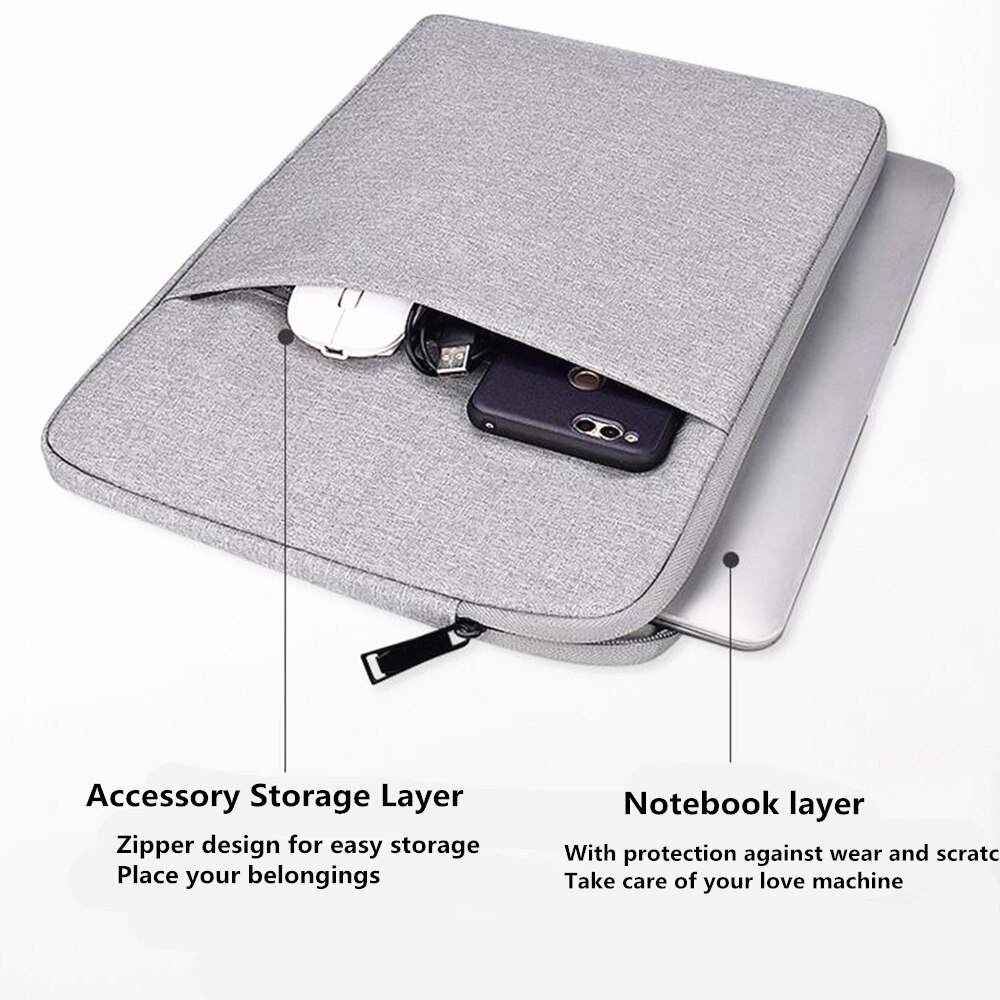 Waterproof Laptop Bag for Macbook Air 13.3" 14.1"15.4" 15.6"inch Men Women laptop liner sleeve bag Notebook Felt Tablet Case