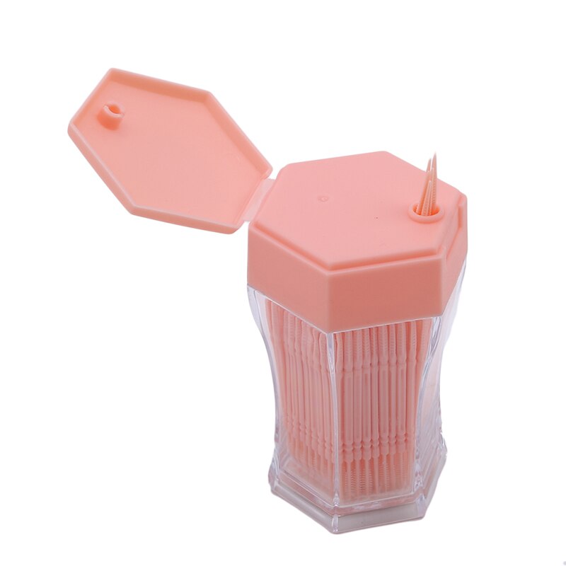 200 Stks/set Zacht Plastic Dubbele Kop Geborsteld Tandenstoker Oral Care 6.2 Cm Meerdere Kleur Vonvenient tandenstoker: Orange