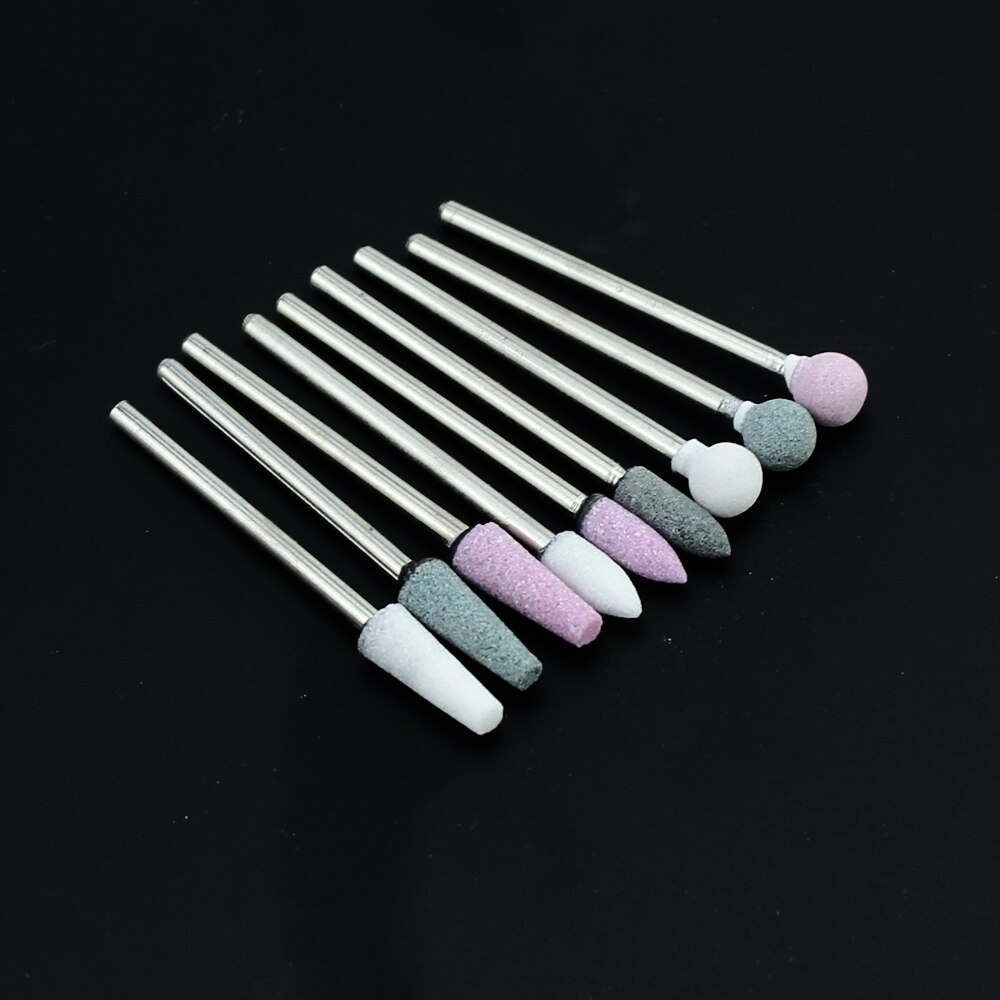 Ceramic Stone Nail Drill Bit Milling Cutter for Burr Cuticle Manicure Electric Nail Bits Accessory Skin Remove Rotary Burr Tools