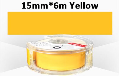 15mm*6meters Thermal Label tape Mini cute sticker for Seabird Label Printer use and office home: yellow