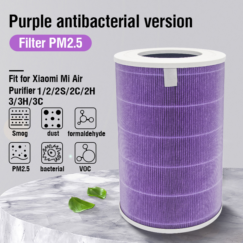 Filtro de aire para Xiaomi Mi 1/2/2S/2C/2H/3/3C/3H, purificador de aire, filtro de carbón activado Hepa PM2.5, antibacterias y formaldehído