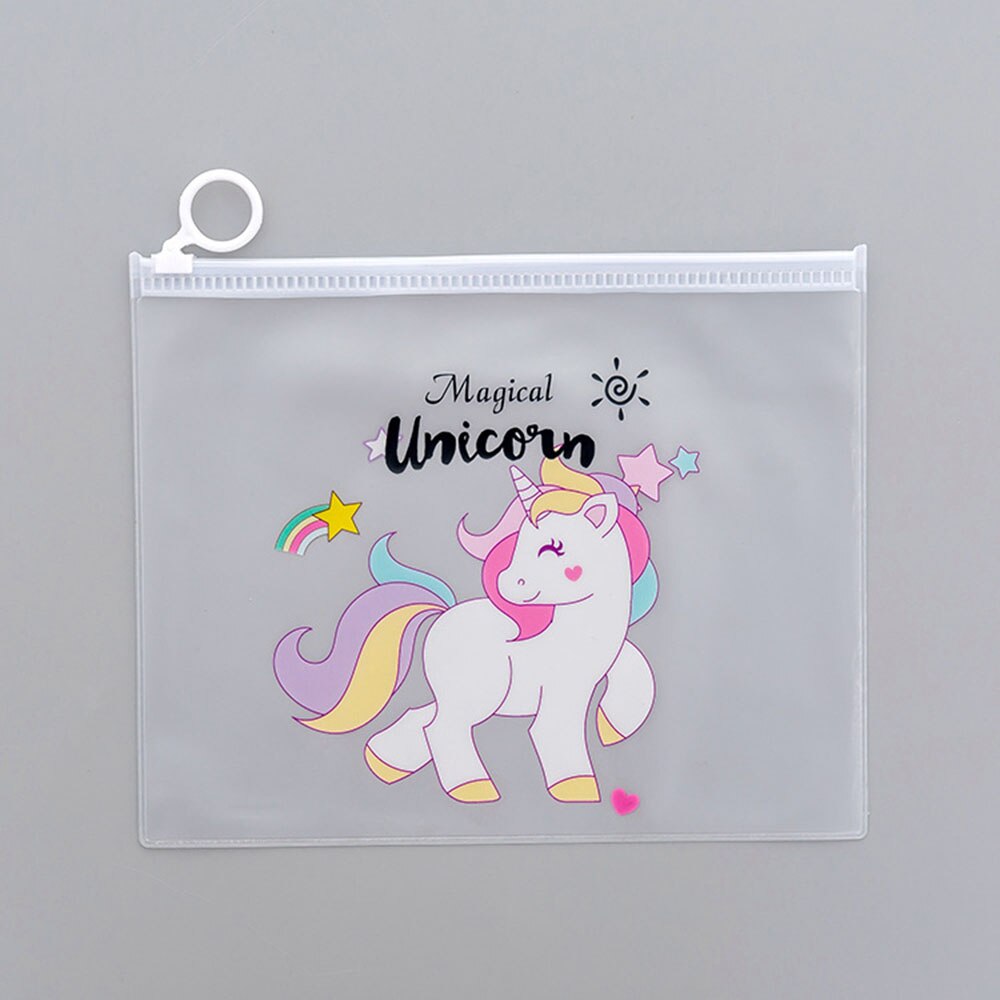 1pz unicorno PVC Borsa per Documenti Cartella Archivio Cassa di Matita Porta Cancelleria Organizzatore Scuola di Forniture per Ufficio: 7