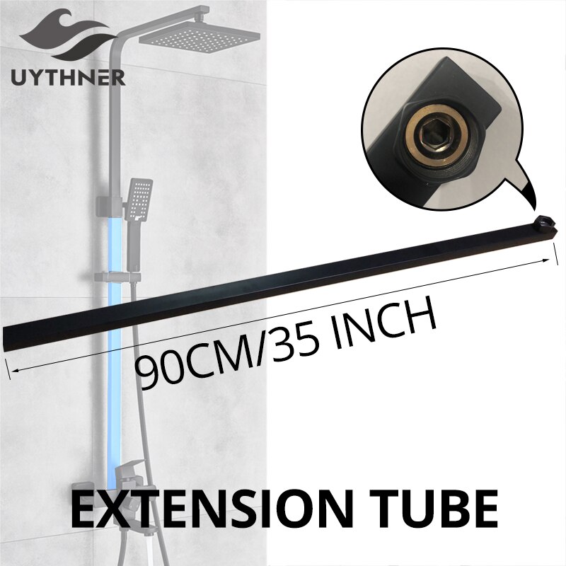 Uythner 90Cm Buis-Bar Verlengen Pijp Voor Douchekraan Extension Tube Bar Voor Kraan