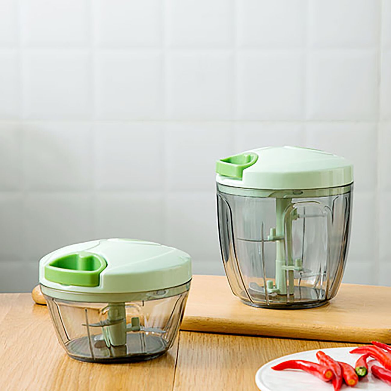 Trituradora Manual de carne, cortador de frutas y verduras, procesador de ajo, trituradora de alimentos, accesorios de cocina