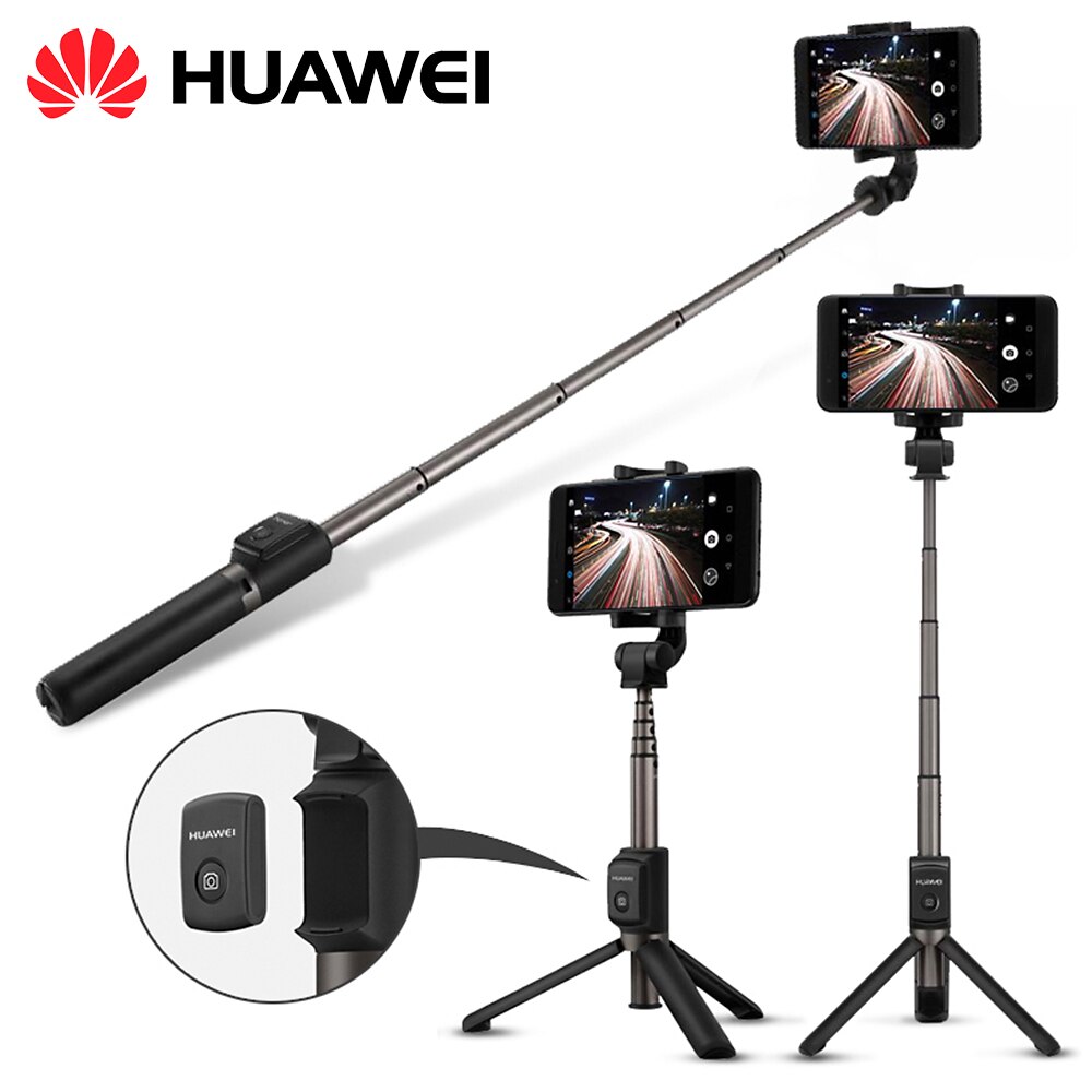 Huawei AF15 Draagbare Selfie Stok Statief Draadloze Bluetooth Afstandsbediening Reizen Monopod Handheld Voor Ios Android Telefoon