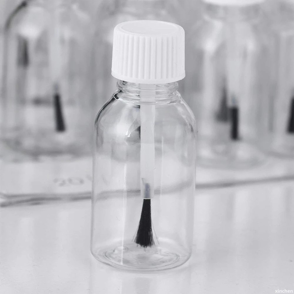 Frascos recargables de plástico para esmalte de uñas, botellas de almacenamiento de retoque con tapa de cepillo, contenedores para manualidades Diy, 5ml, 10ml, 15ml, 20ml, 30ml: Azul oscuro