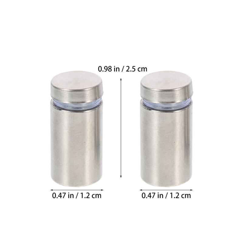 20 Pcs Mount Glass Standoff Hardwares For Acrylic Board And Sign Display Acrylic Support Advertising Screws: 2.50X1.20X1.20cm