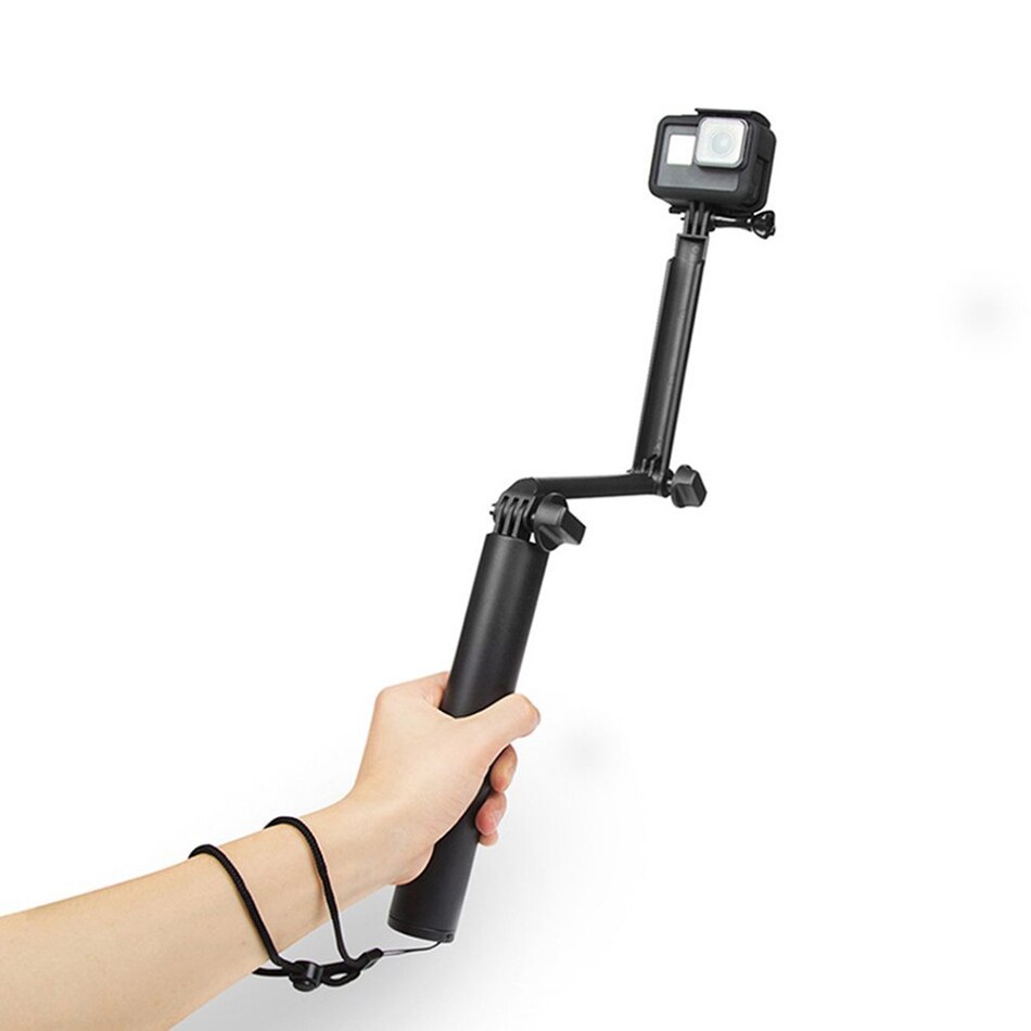 Duurzaam Handheld Zelfontspanner Drievoudige Selfie Stok Flexibele Uitschuifbare Monopod Voor GoPro Voor Hero6/5/ 4/3 + 3way