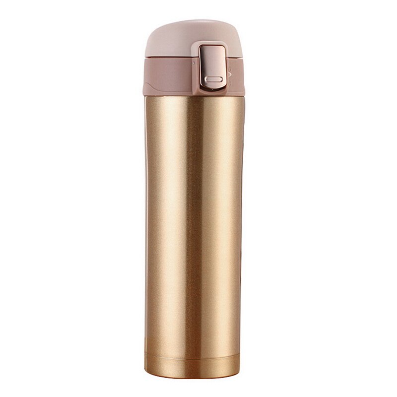 350/500ml termo portátil de acero inoxidable de doble pared botella térmica Taza de Viaje taza de vacío Escuela Hogar té taza para beber café: 500ml gold