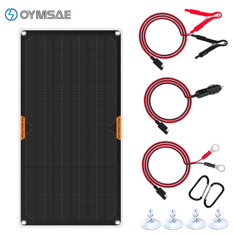 10W Solar Car Battery Charger Portable 12V Trickle Battery Charger & Maintainer Waterproof Solar Panel for Car Boat Automotive