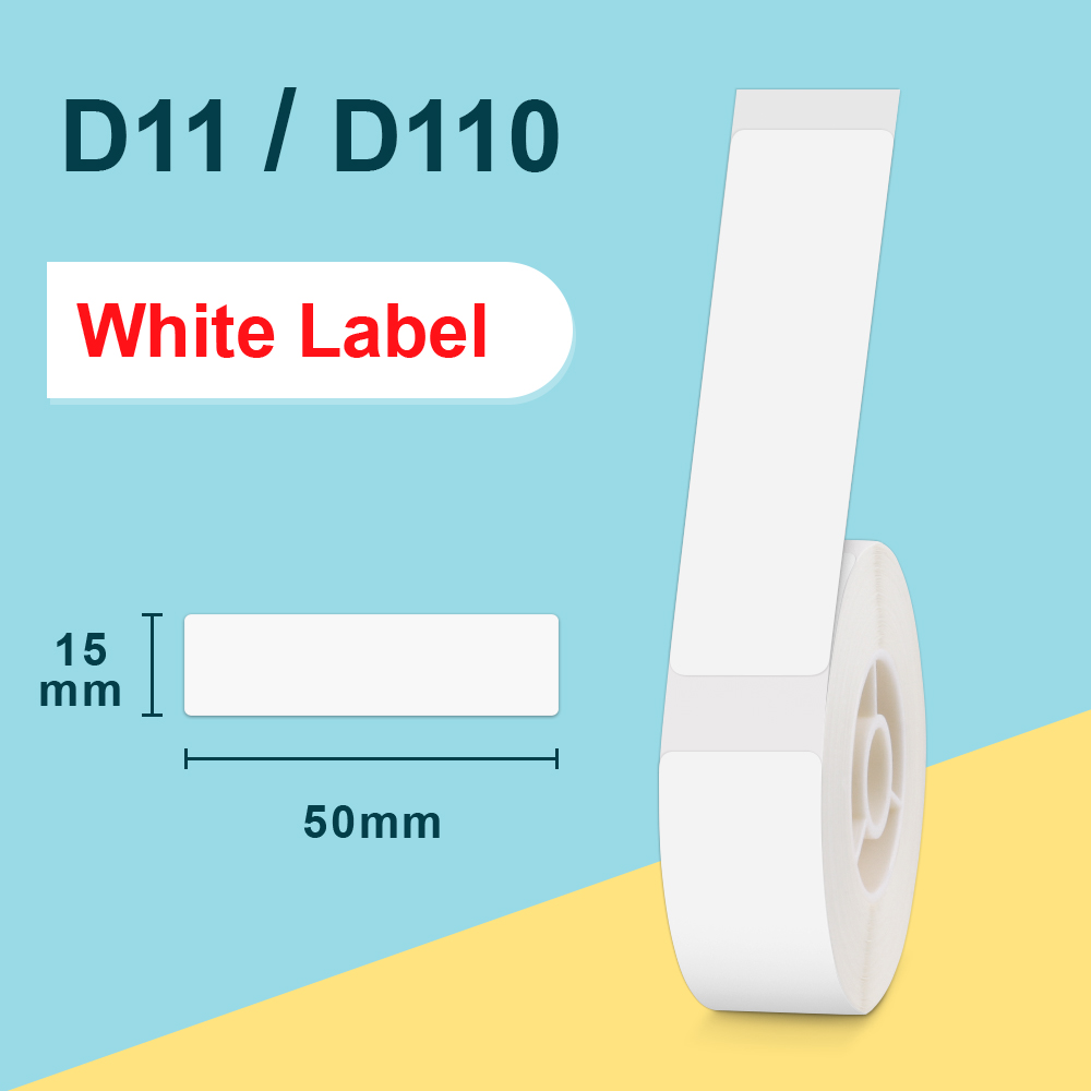Niimbot D110 Label Printer Mini Draadloze Thermische Label Maker Diy Datum Sticker Naam Sticker Met Niimbot D11 Afdrukken Label Papier: 15x50mm 130pcs
