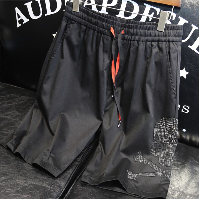 Zomer Steentjes Mannen Skull Shorts Snel Droog En Comfortabel Strand Shorts